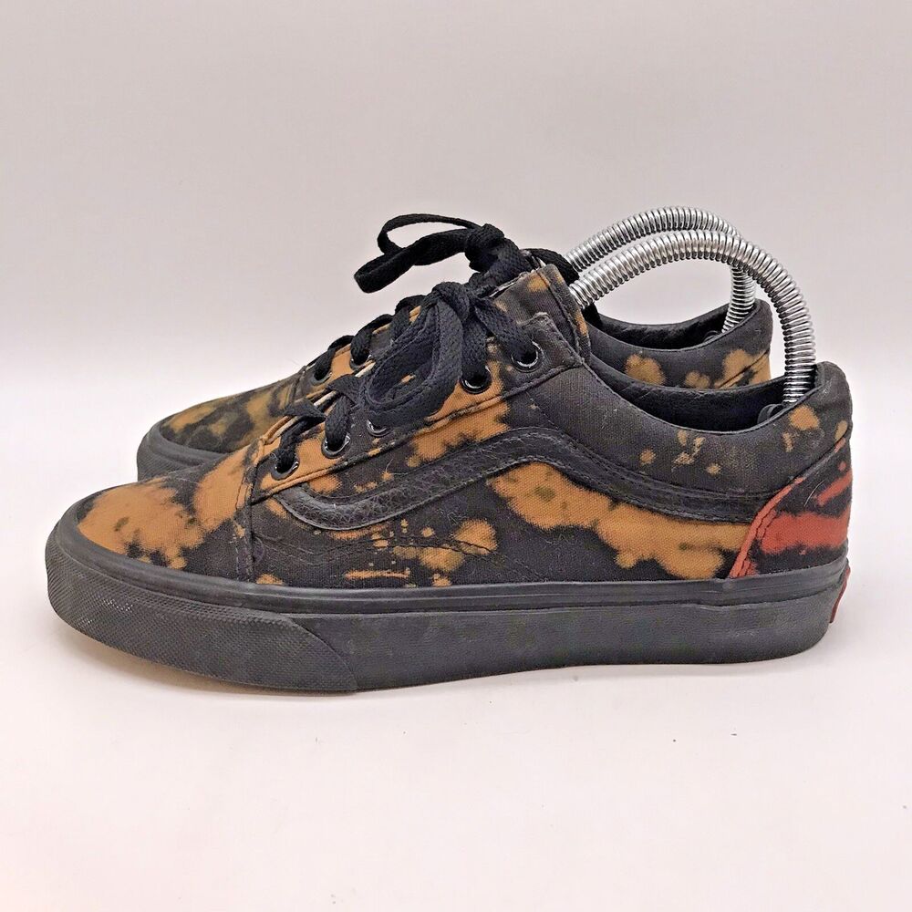 Vans Old Skool Bleach Dye Skate Shoes Unisex 6M - 7.5W Lace Up Low Top Sneakers